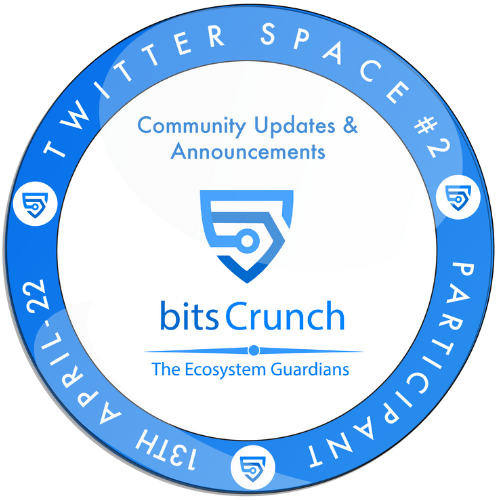 bitsCrunch Twitter Space - Community Updates & Announcement POAP image