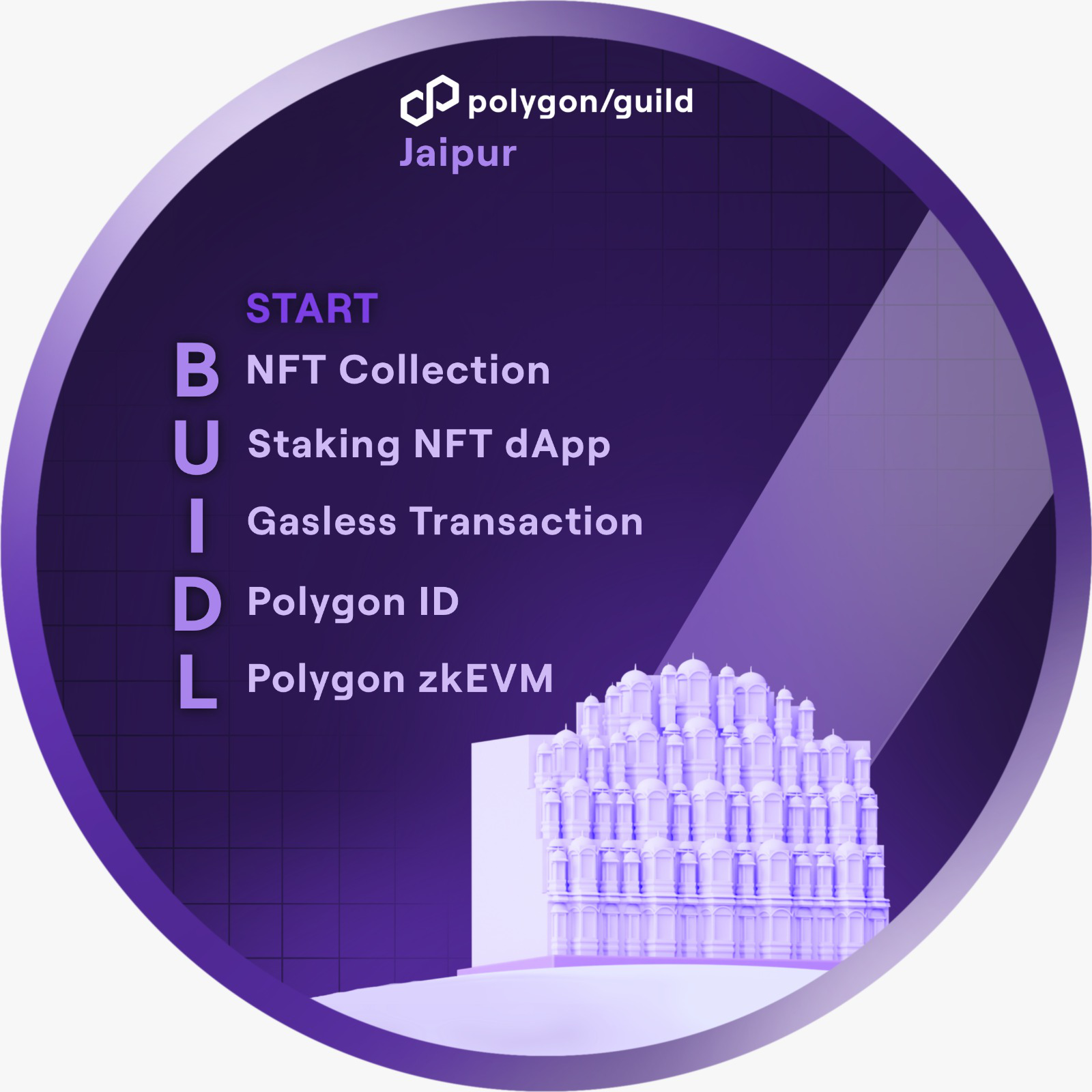 BUIDL IRL | Day #0 | Polygon💜 Guild Jaipur POAP image