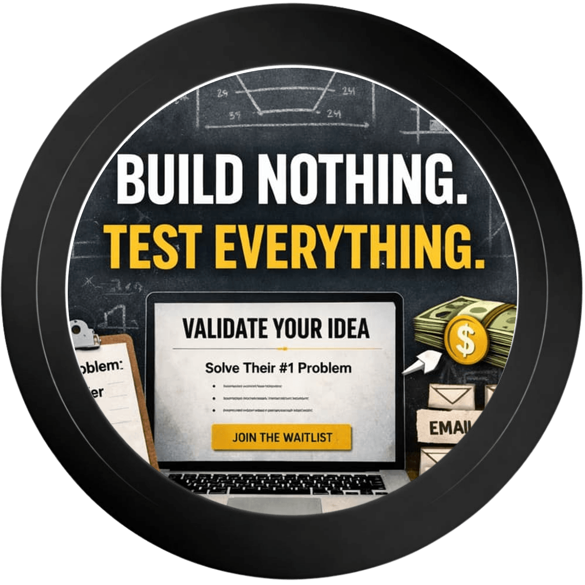 Build Nothing. Test Everything. drop image