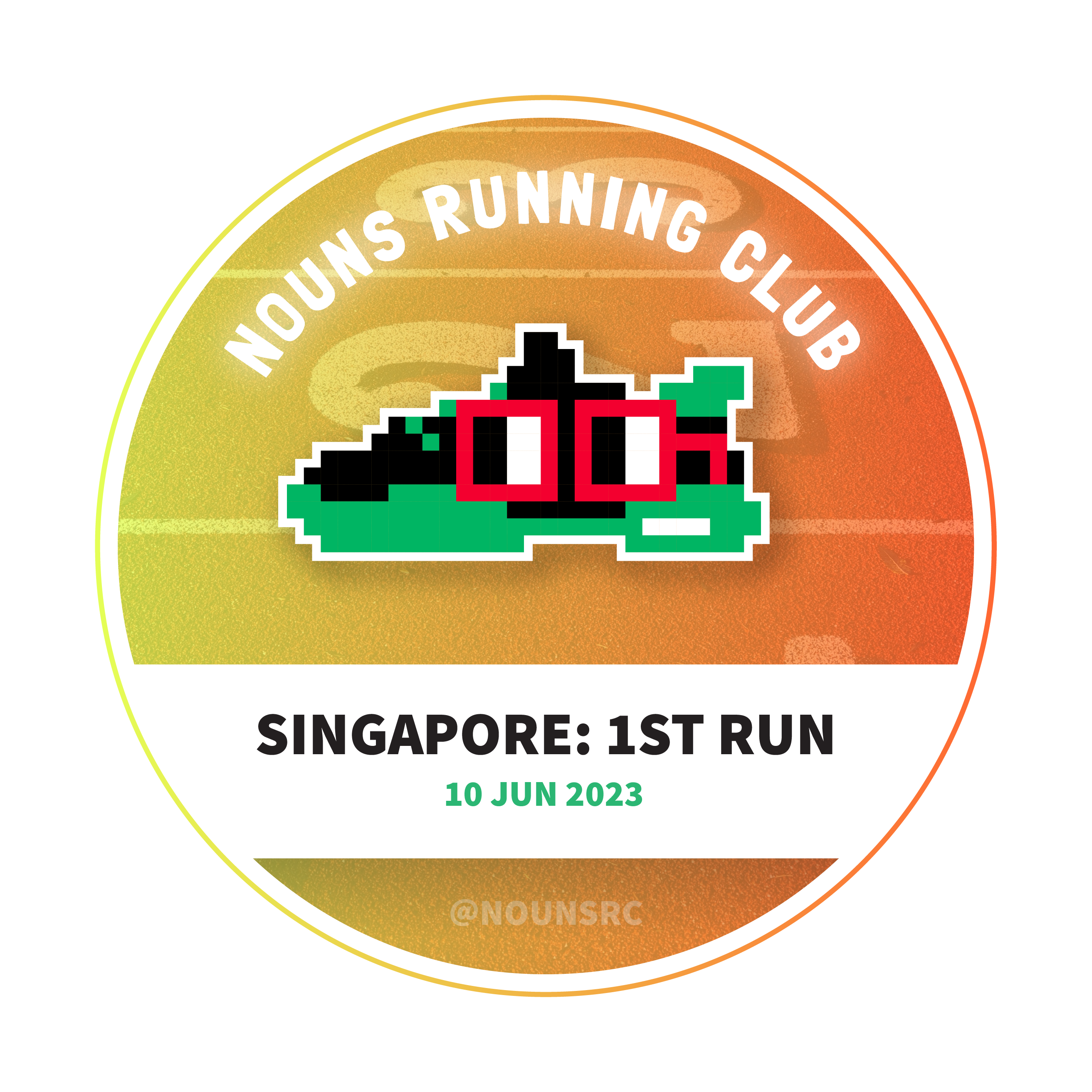Nouns Running Club Singapore 1st Run POAP image