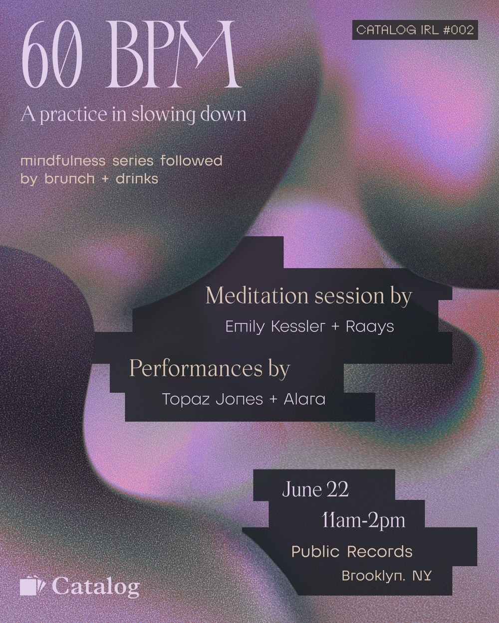 Catalog presents a meditation session by Emily Kessler and Raays during NFT.NYC 2022 POAP image