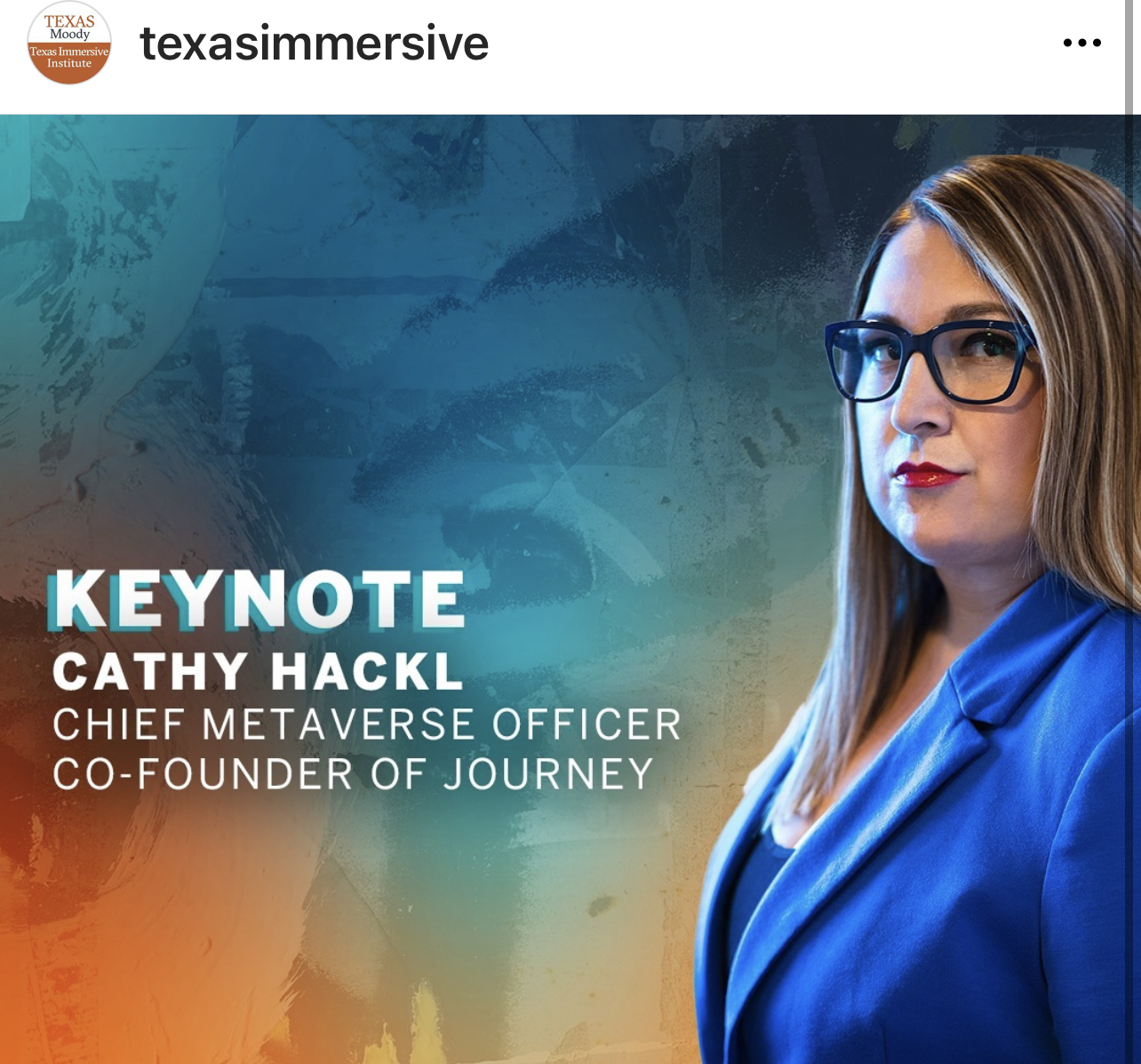 Cathy Hackl at Texas Immersive POAP image