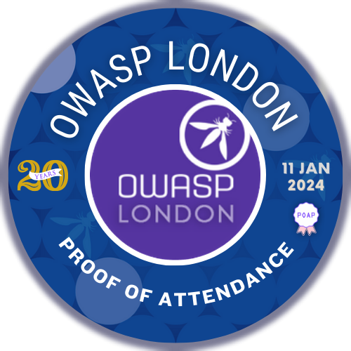 OWASP London Chapter Meetup [IN-PERSON]  January 11th, 2024 POAP image