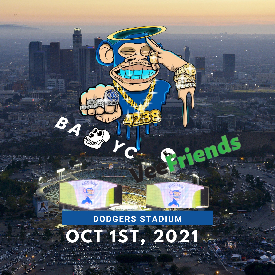 CITYAPEZ throws Opening pitch at Dodgers Stadium  POAP image