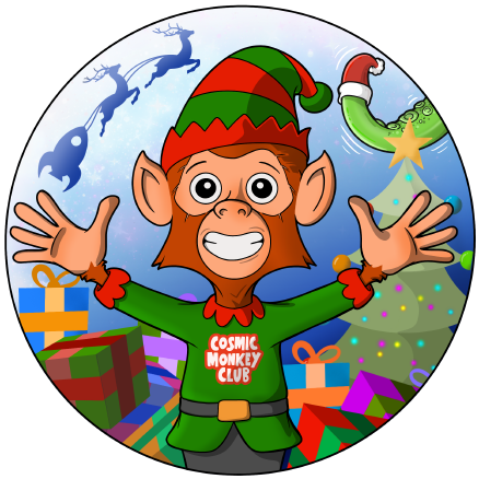 Cosmic Monkey Xmas POAP image