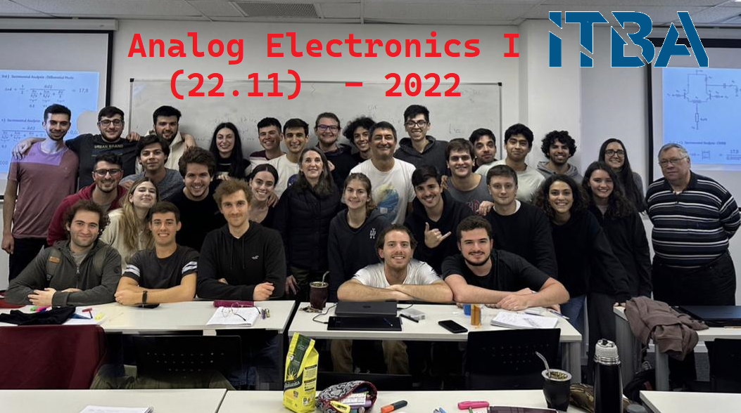 Course on Analog Electronics I at ITBA on 2022 POAP image