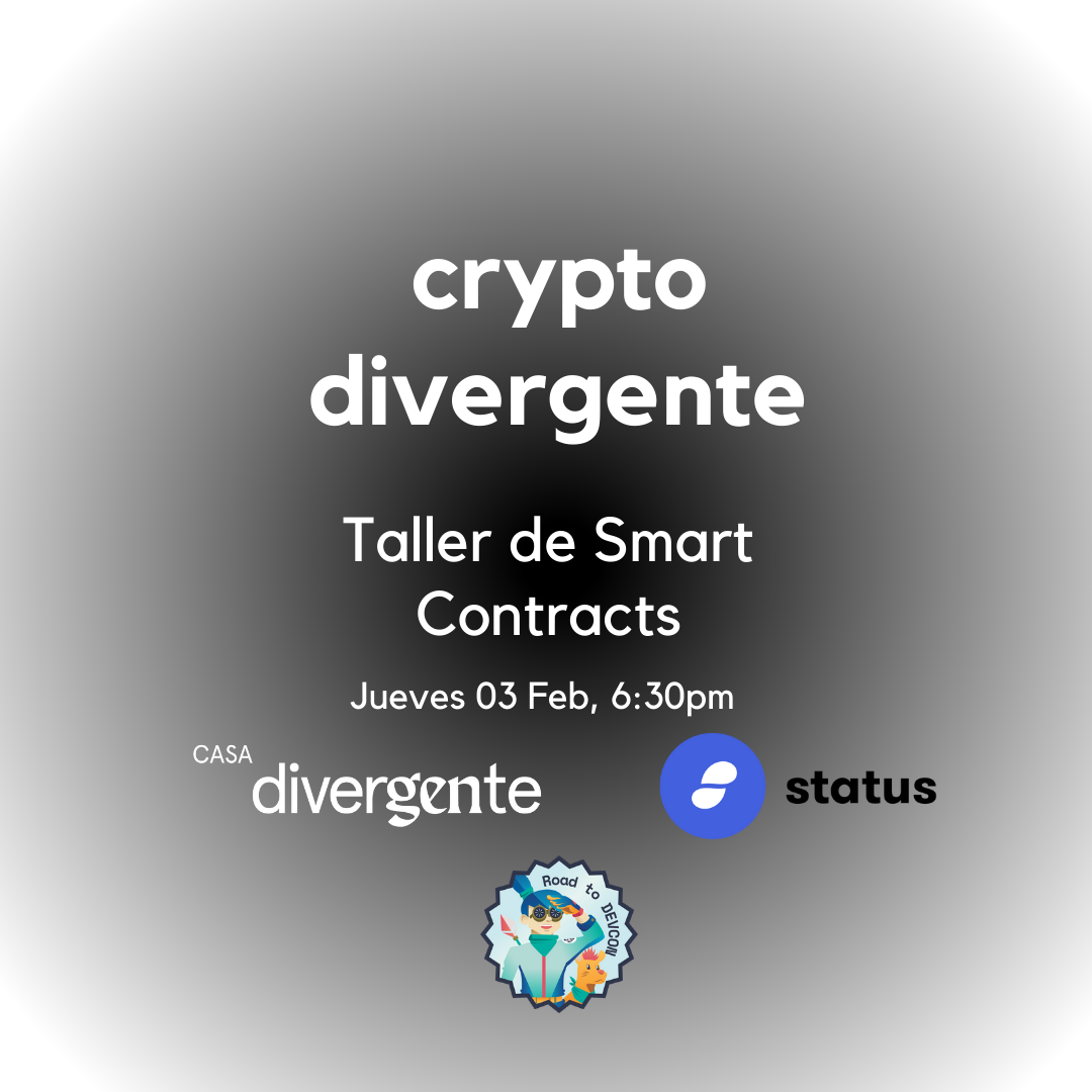 Crypto Divergente: Taller de Smart Contracts | Status.im POAP image