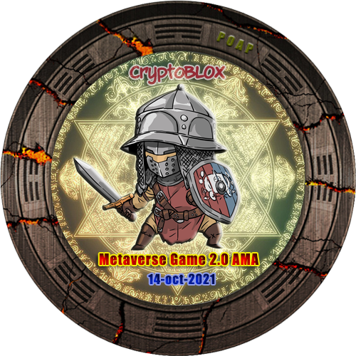 CryptoBLOX Metaverse Games 2.0 AMA Event or Celebration POAP image