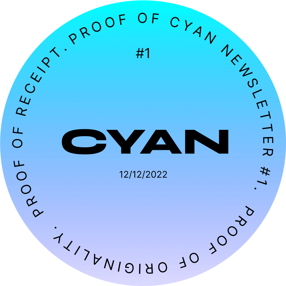 Cyan's first newsletter! POAP image