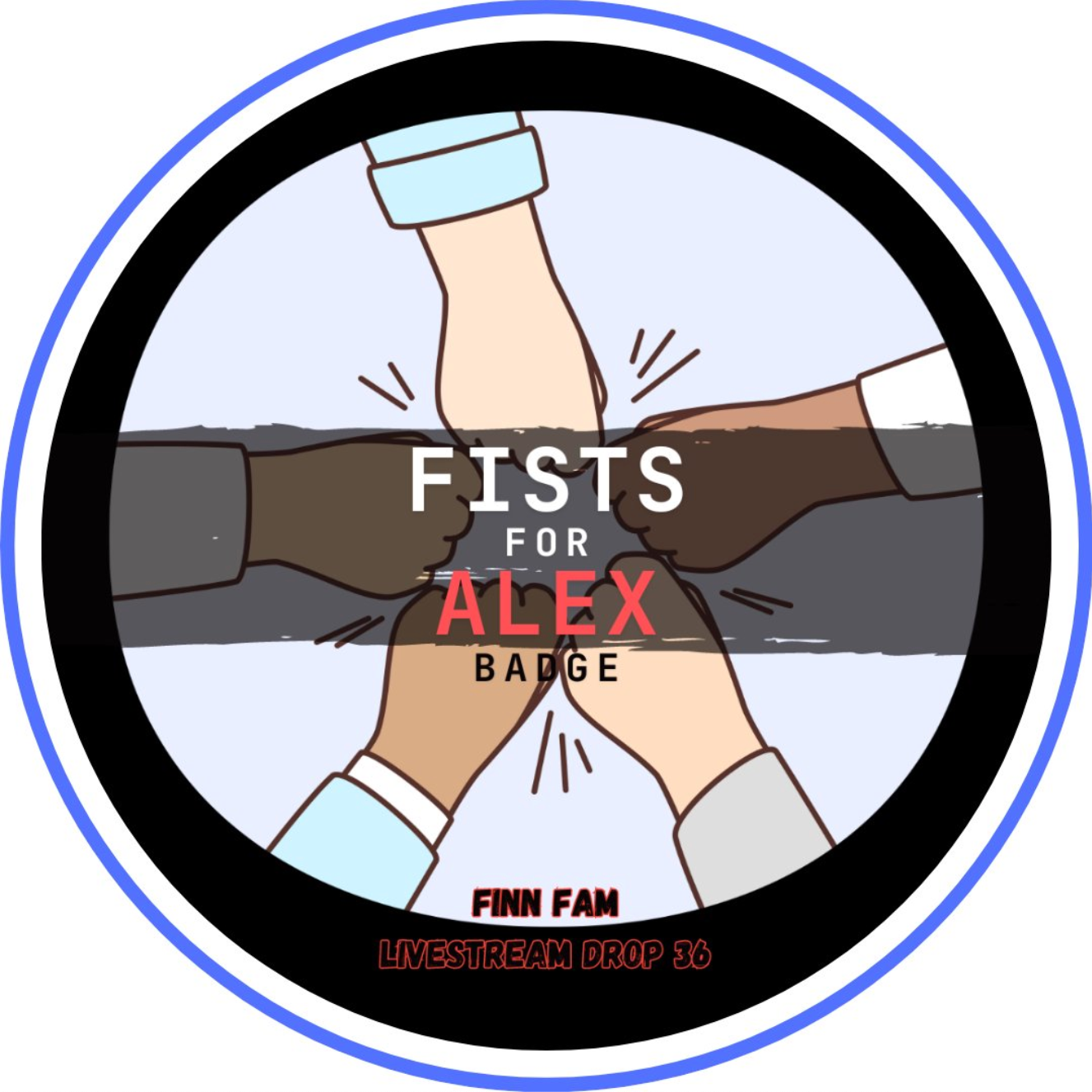 The Fists for Alex Badge Number 36 POAP image