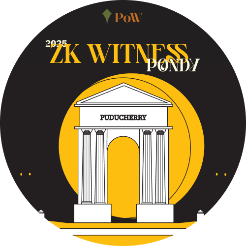 zk witness pondy // proof minted POAP image