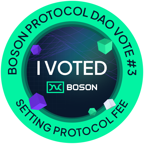 DAO Vote #3 -Setting Protocol Fee POAP image