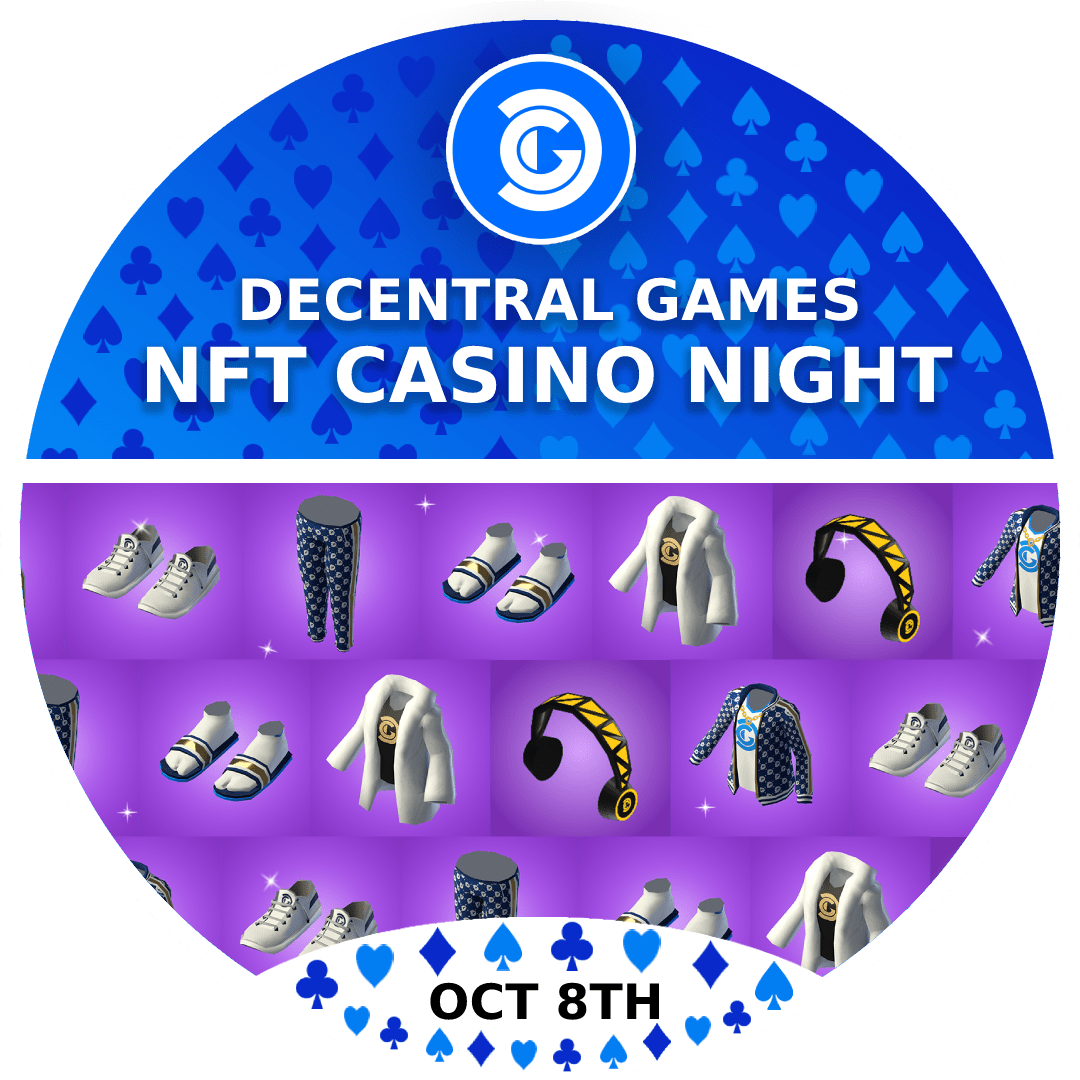 Decentral Games' NFT Casino Night - Crypto -October 8th POAP image