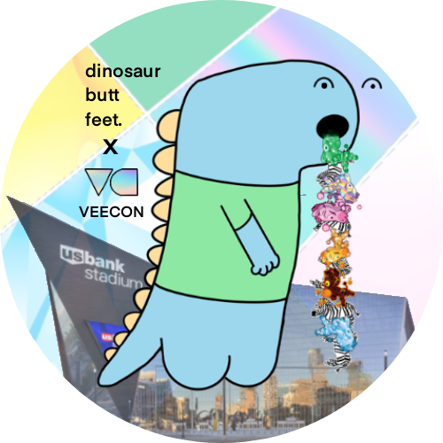 Dinosaur Butt Feet at VeeCon 2022 POAP image