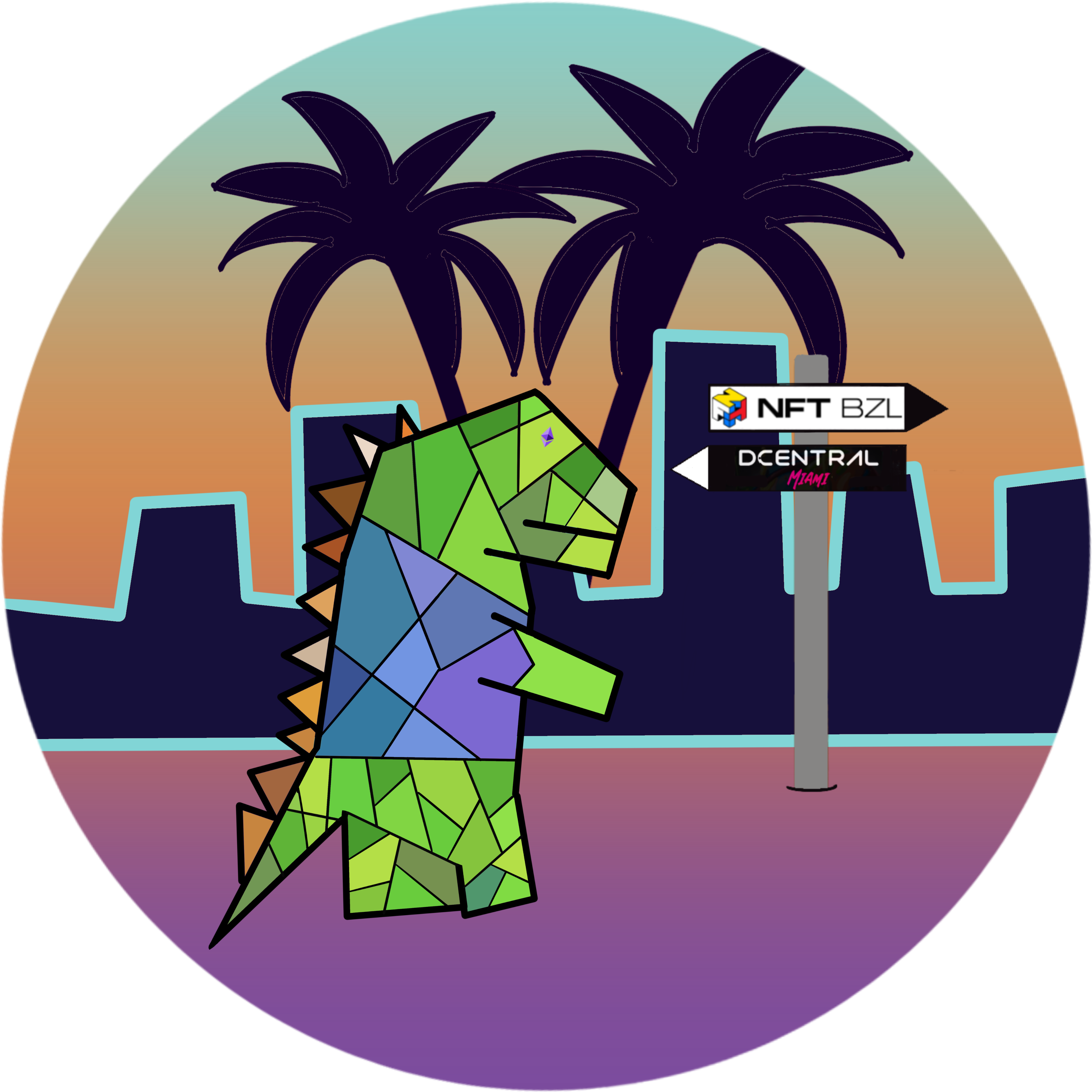 Dinosaur Butt Feet Goes To Miami NFT Week POAP image