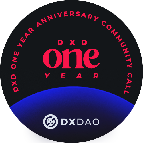 DXD One Year Anniversary Community Call POAP image