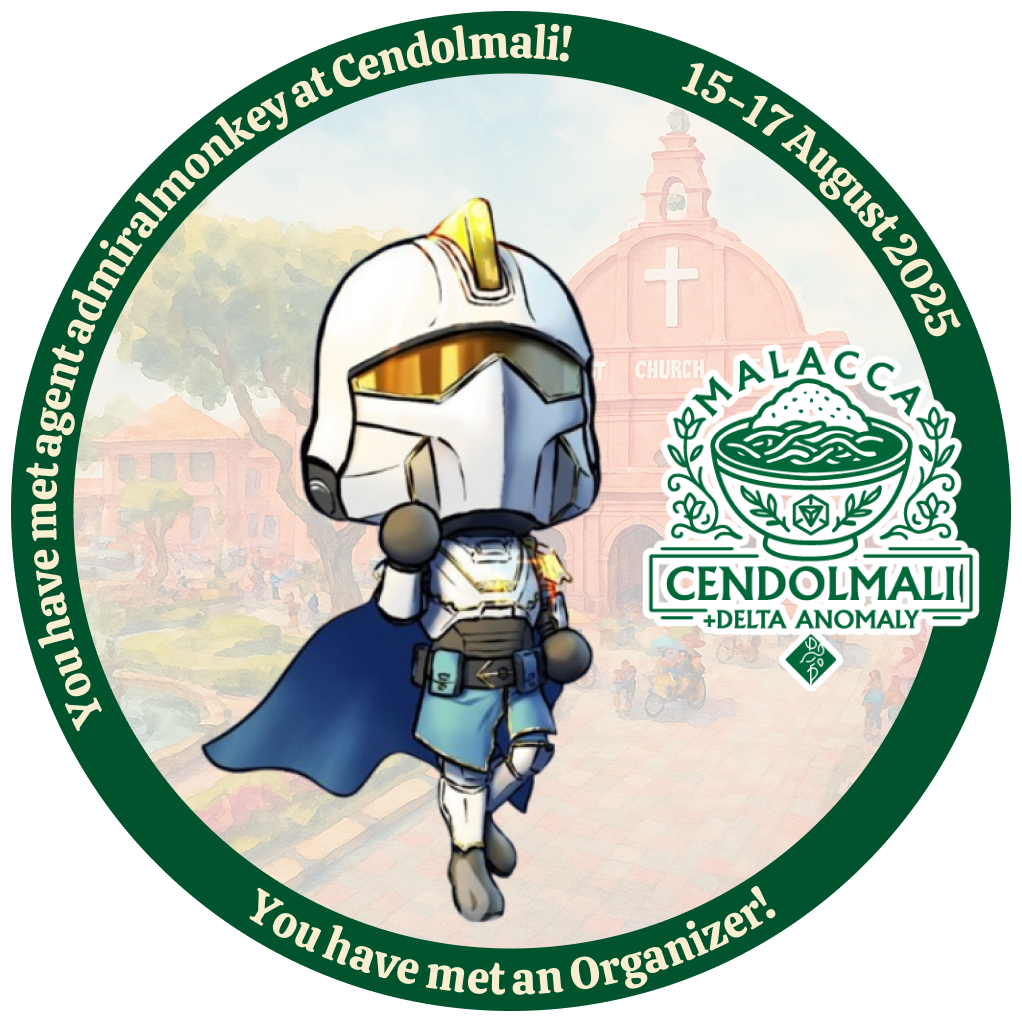 You have met agent admiralmonkey at +Delta Melaka Cendolmali POAP image