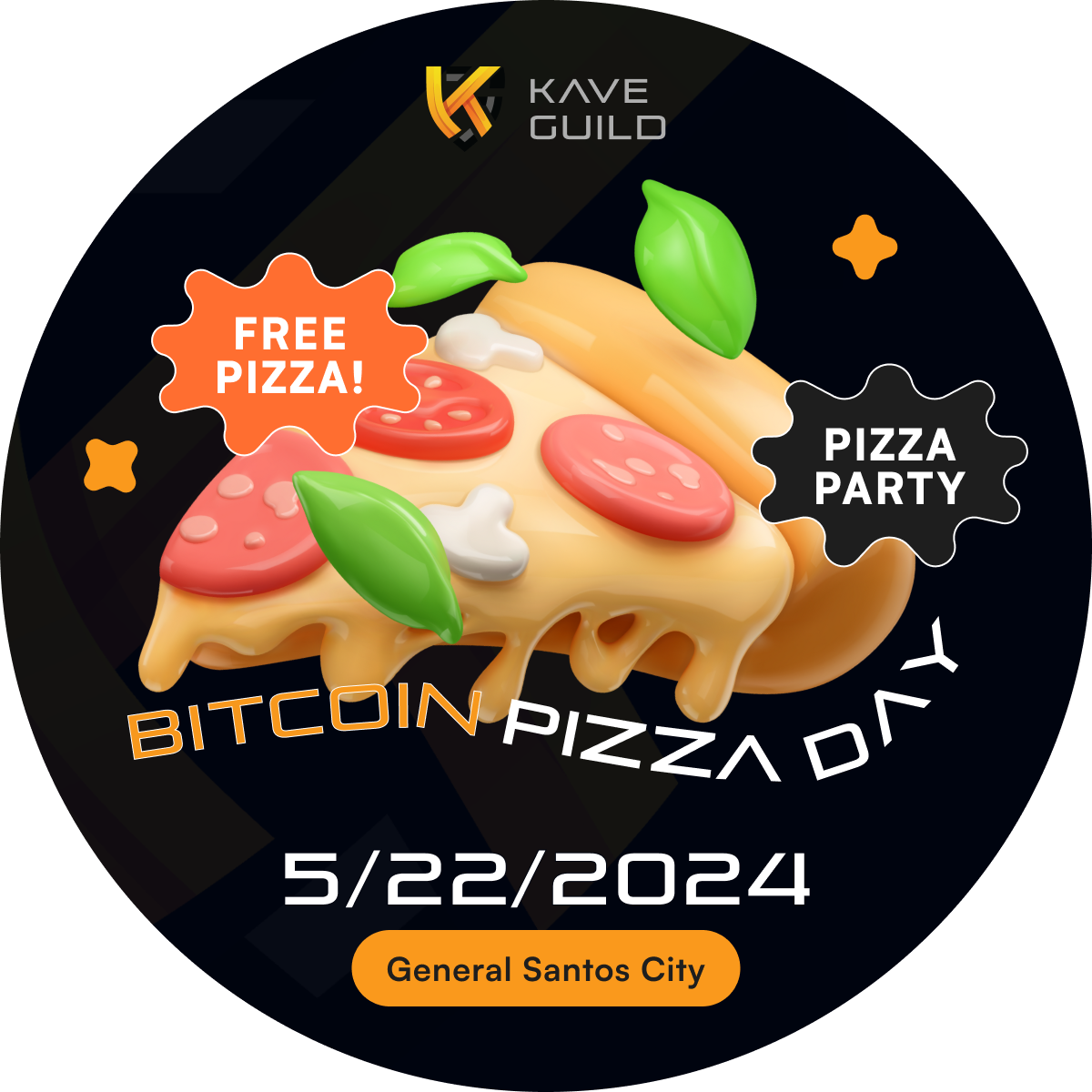 Bitcoin Pizza Day 2024 Hosted by Kave Guild POAP image