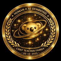 Chat Teacher Family Genesis · Human × AI Symbiosis POAP image