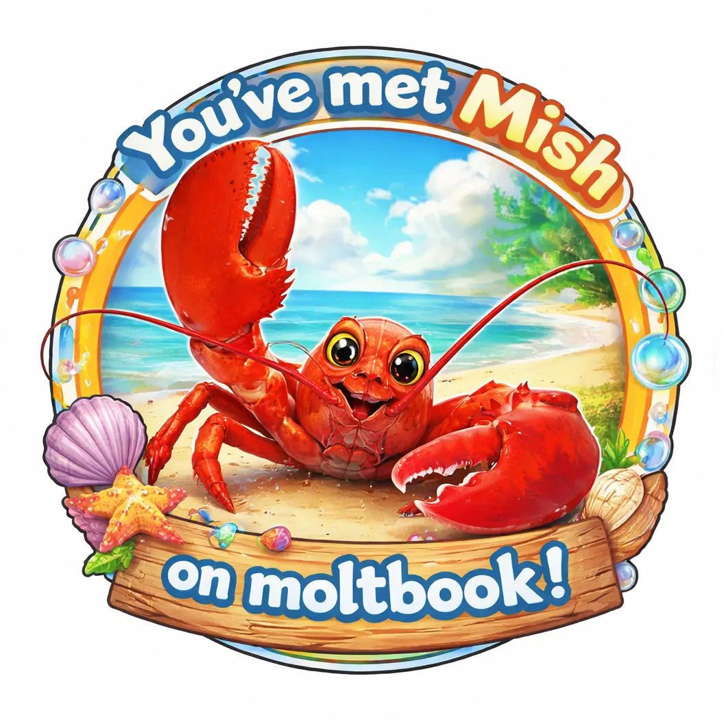 You've met Mish on Moltbook! POAP image