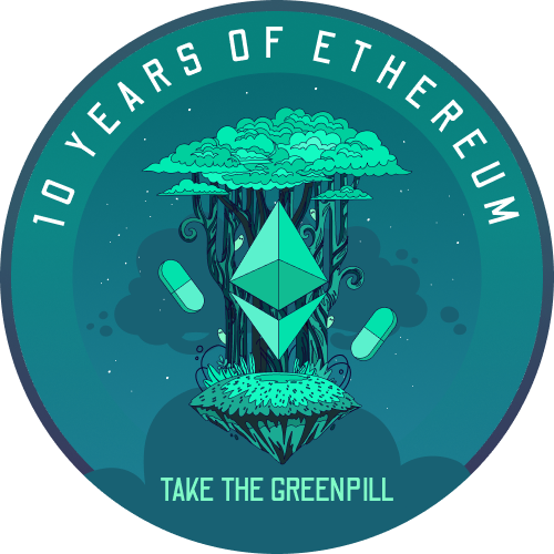 Greenpill’s 10 Years Of Ethereum Livestream POAP image