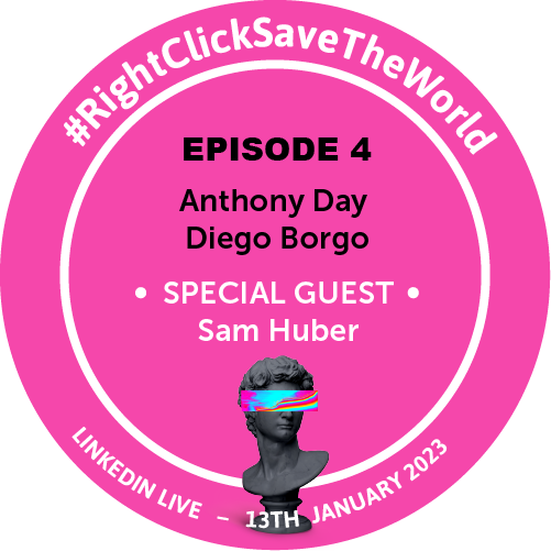 Episode #4 of #RightClickSaveTheWorld: is the metaverse a pipedream? With Sam Huber POAP image