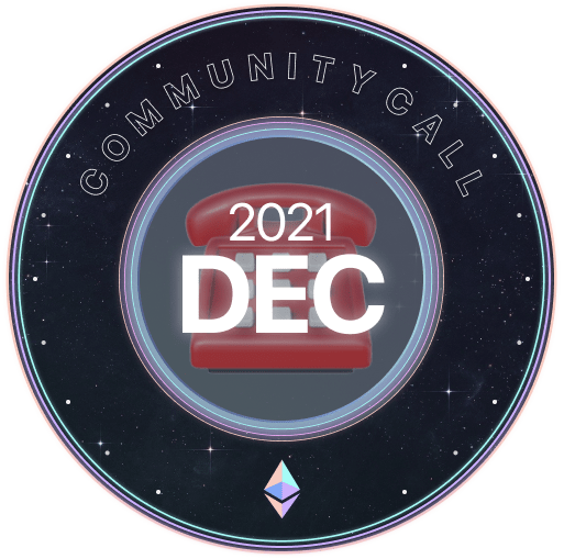 Ethereum.org December 2021 Community Call POAP image