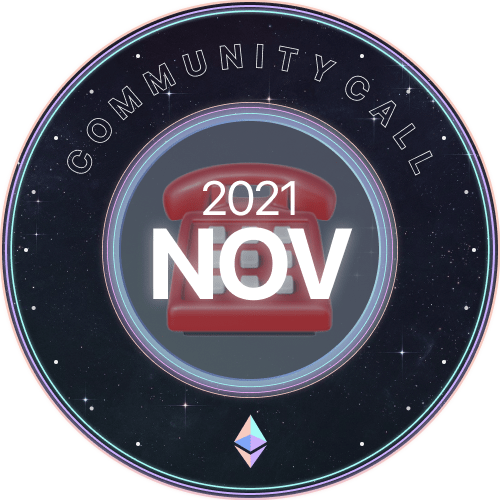 Ethereum.org November 2021 Community Call POAP image