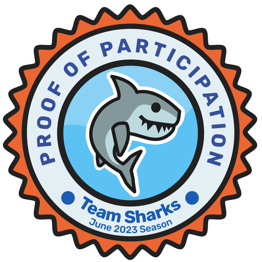LetterLoops Team Sharks Season June 2023 POAP image