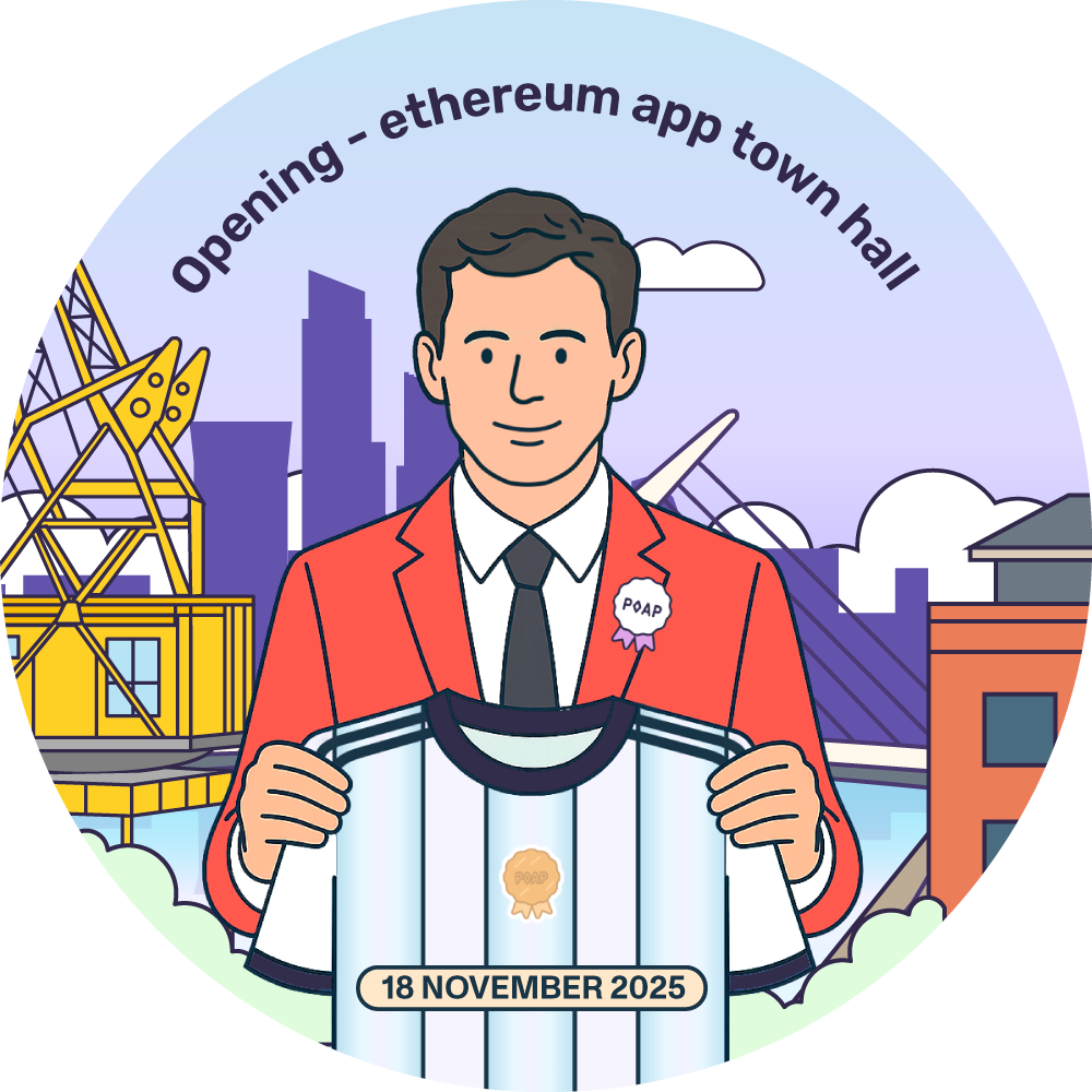 Ethereum app town hall opening POAP image