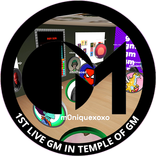 First LIVE gm in Temple of gm in the Open Metaverse (om) POAP image