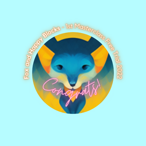 Fox and Happy Blocks Masterclass Free Trial  POAP image
