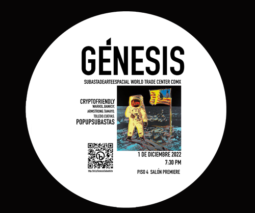 Genesis. Primera subasta de arte espacial Cryptofriendly POAP image