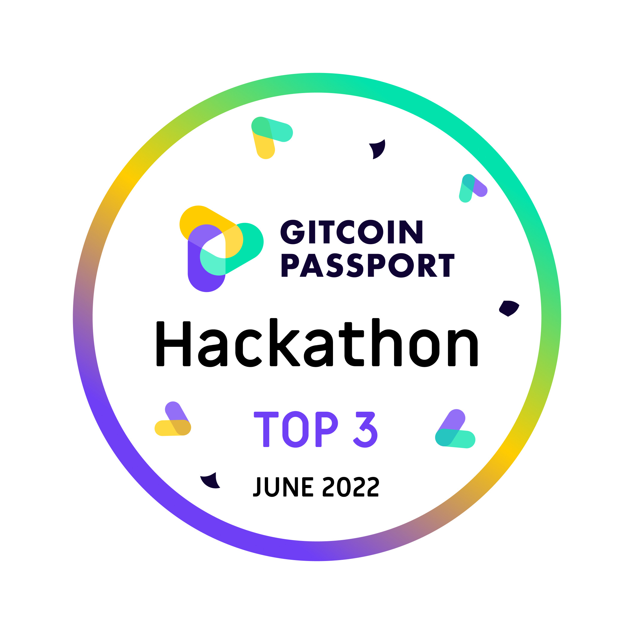 Gitcoin Passport Hackathon (Top 3) - June 2022 [New] POAP image
