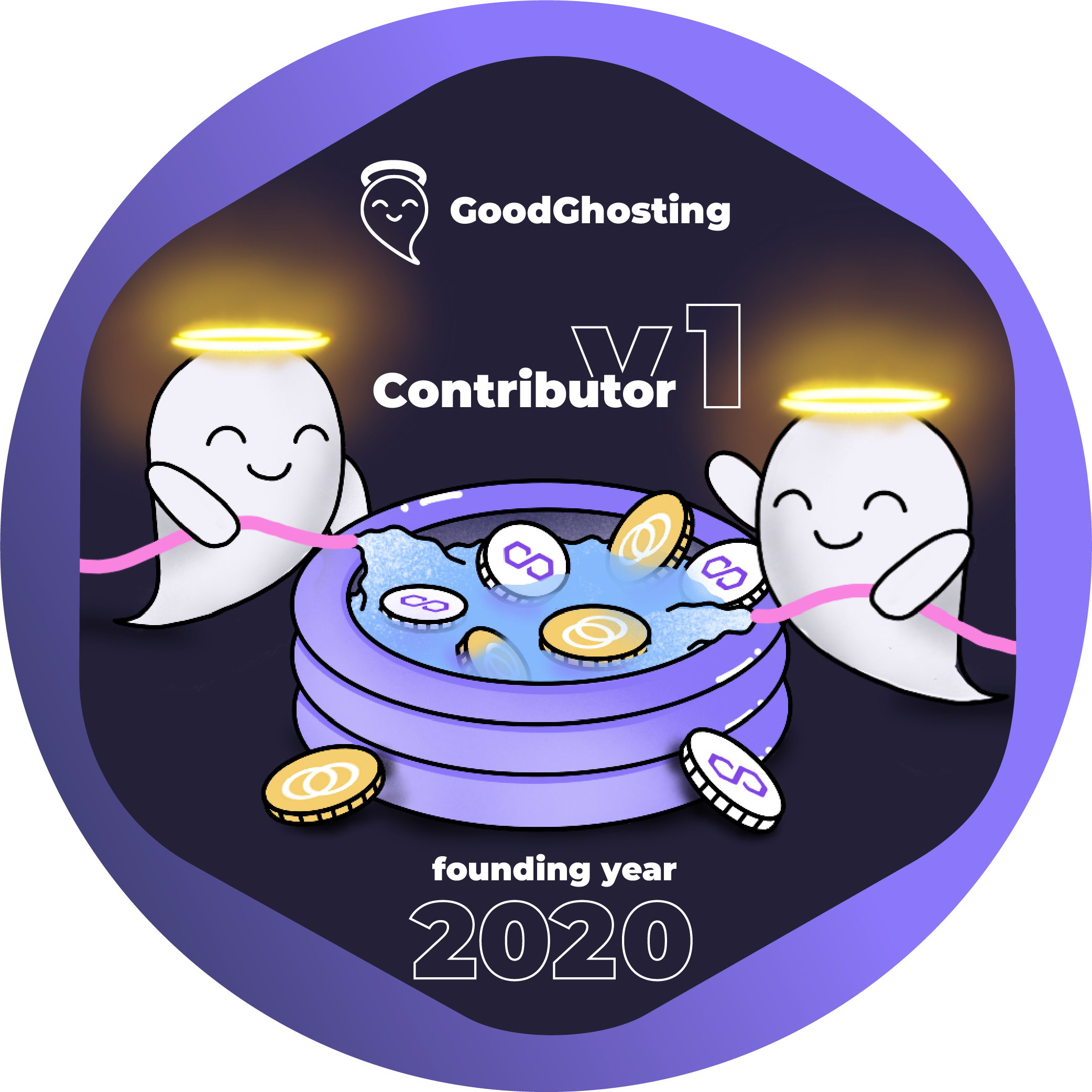 GitPOAP: 2020 GoodGhosting v1 Contributor POAP image