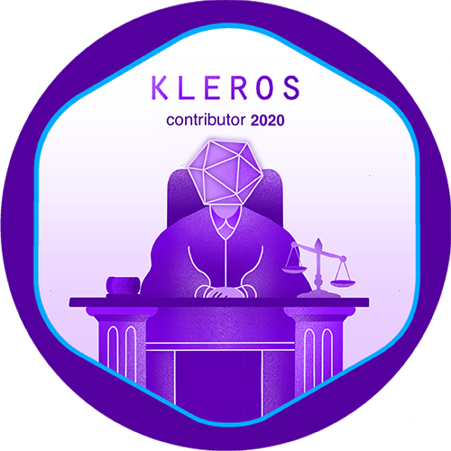 GitPOAP: 2020 Kleros Contributor POAP image