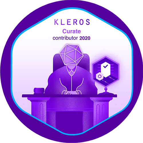 GitPOAP: 2020 Kleros Curate Contributor POAP image