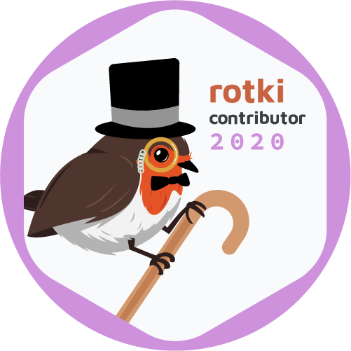 GitPOAP: 2020 rotki Contributor POAP image