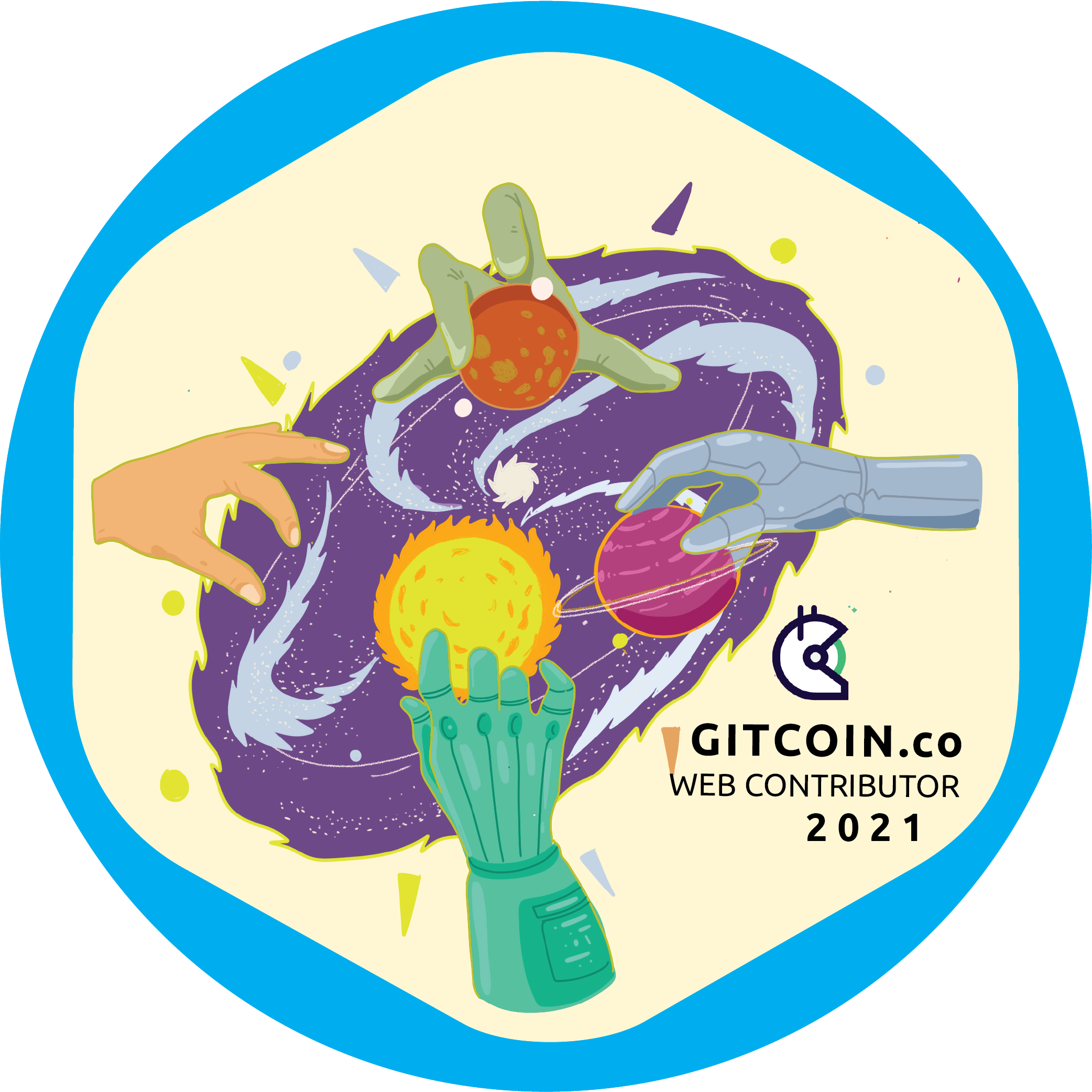 GitPOAP: 2021 Gitcoin.co web Contributor POAP image