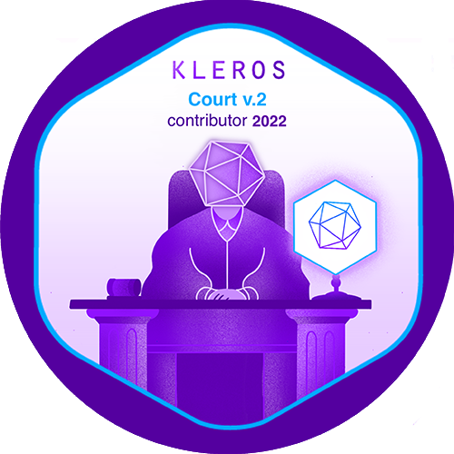 GitPOAP: 2022 Kleros Court v2 Contributor POAP image