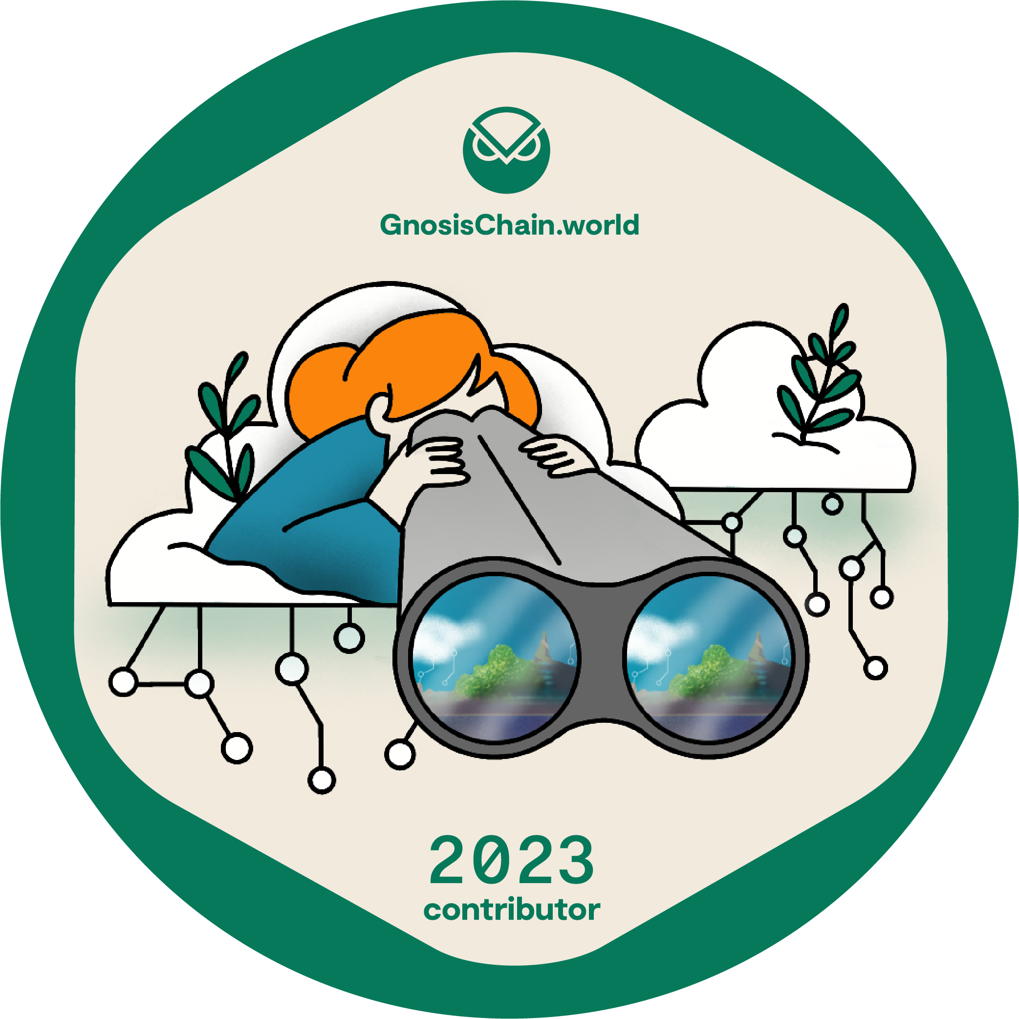 GitPOAP: 2023 GnosisChain.world Contributor POAP image