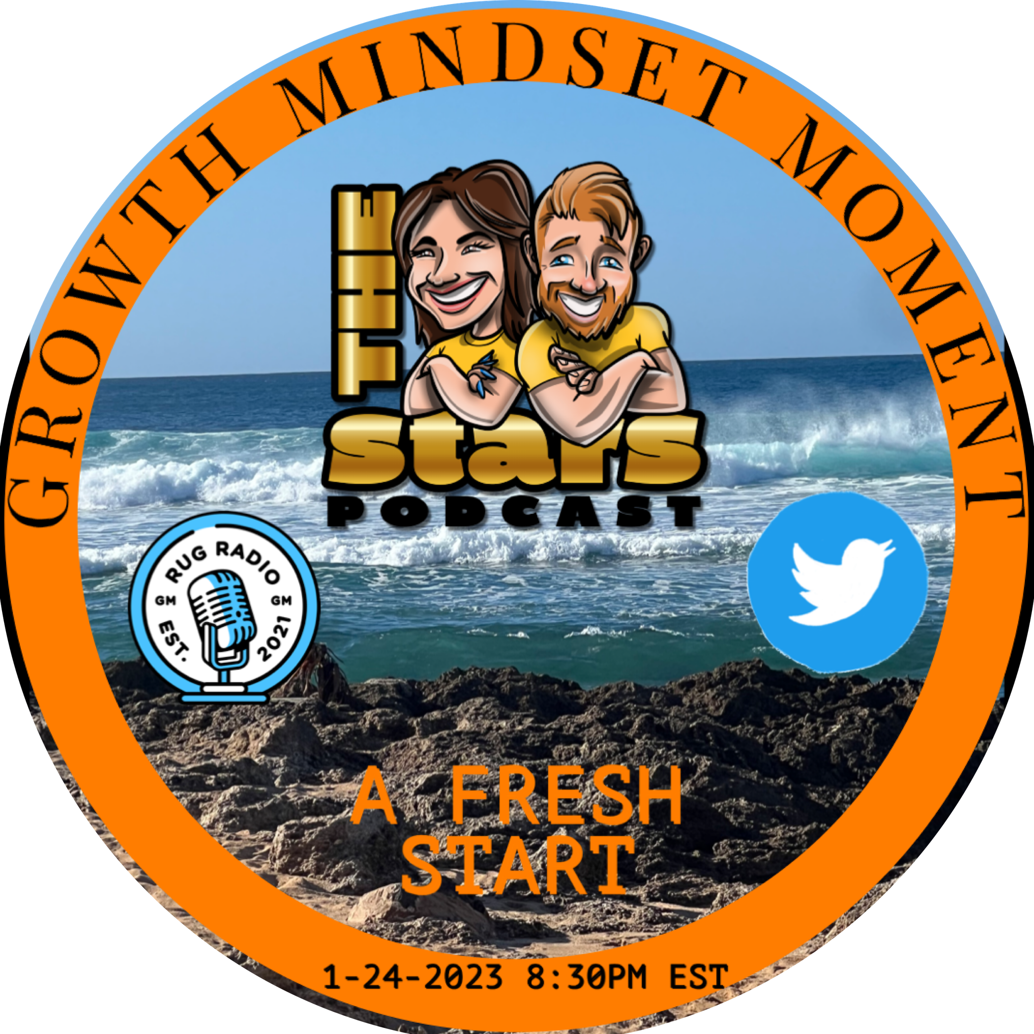 Growth Mindset Moment: The Stars Podcast Tuesday Live Crew 1-24-23 #RUGRADIO POAP image