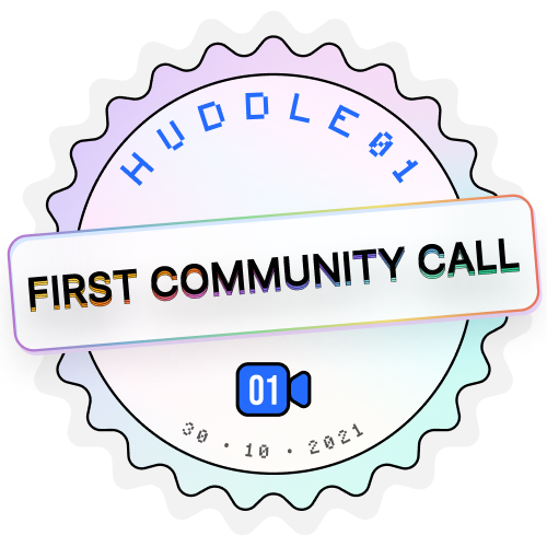 Huddle01 – 1st Community Call POAP image