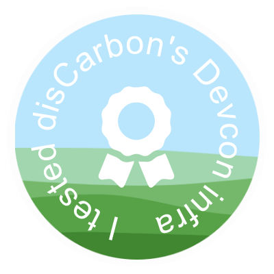 I helped test disCarbon's Climate Neutral Devcon VI Infrastructure! POAP image