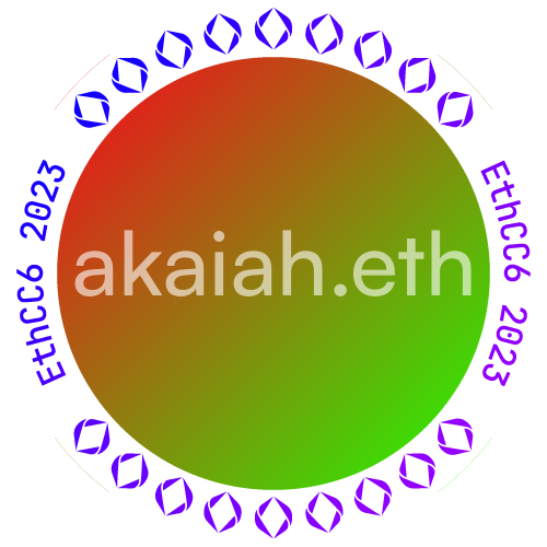 I met akaiah.eth at EthCC 2023 POAP image