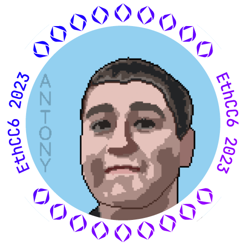 I met antony.sh at EthCC 2023 POAP image