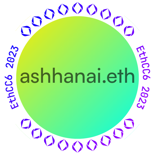 I met ashhanai.eth at EthCC 2023 POAP image