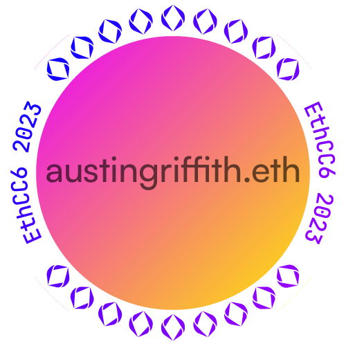 I met austingriffith.eth at EthCC 2023 POAP image