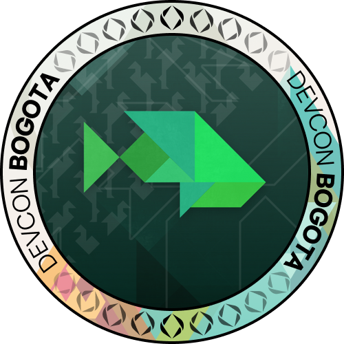 I met blockchainwithvee.eth at Devcon 6 POAP image