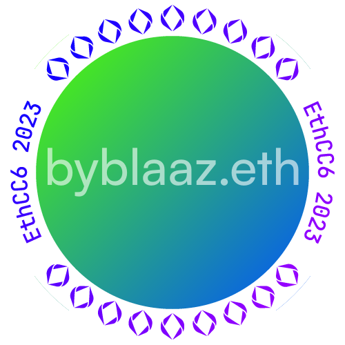 I met byblaaz.eth at EthCC 2023 POAP image